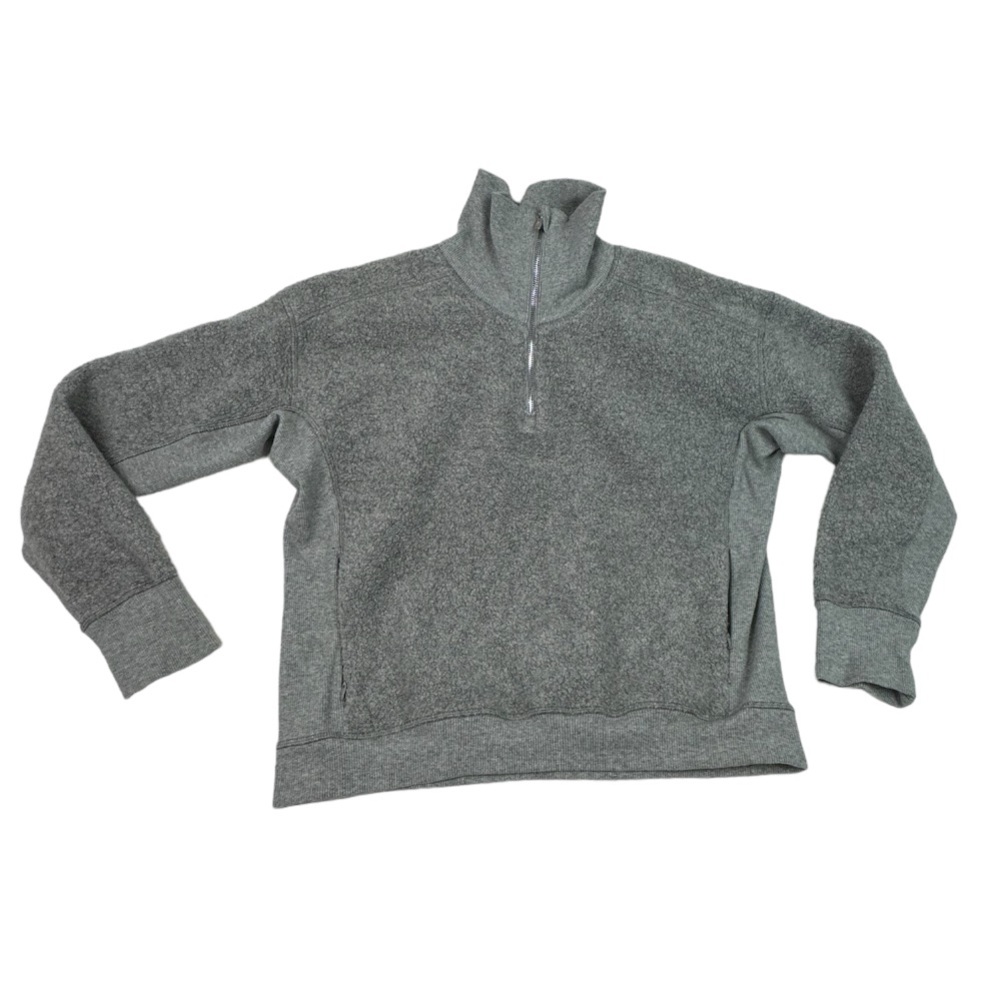 Lululemon Grey Quarter Zip Women’s Pull Over Sweater Size 8